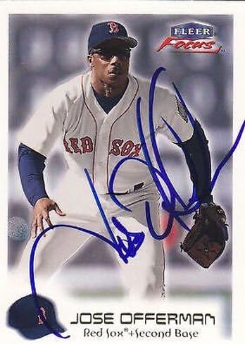Jose Offerman Signed Card W/COA Red Sox Fleer Focus in Saudi Arabia