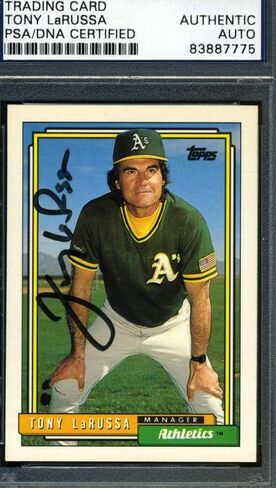 توني لاروسا 1992 Topps Psa/dna موقعة بالتوقيع الأصلي - بطاقات البيسبول الموقعة in Saudi Arabia
