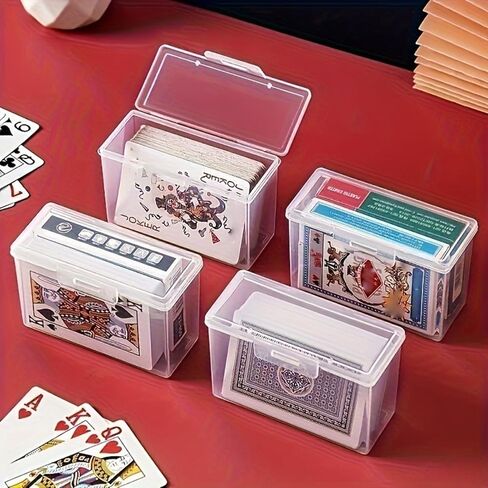 Transparent Plastic Playing Card Storage Box, Durable Organizer Case for Poker, Magic Cards, Lightweight in Saudi Arabia