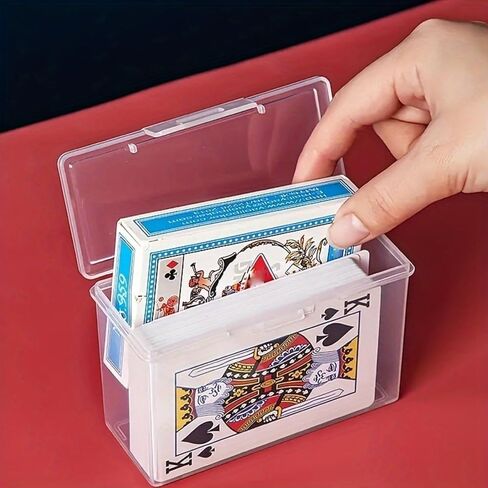 Transparent Plastic Playing Card Storage Box, Durable Organizer Case for Poker, Magic Cards, Lightweight in Saudi Arabia