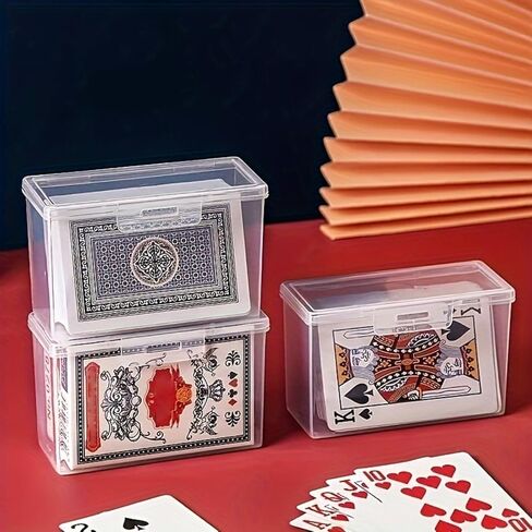 Transparent Plastic Playing Card Storage Box, Durable Organizer Case for Poker, Magic Cards, Lightweight in Saudi Arabia