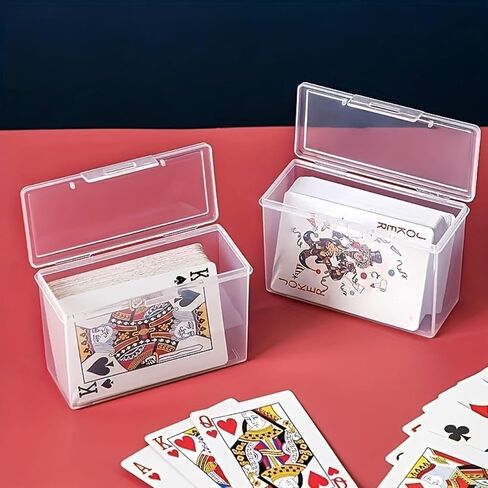 Transparent Plastic Playing Card Storage Box, Durable Organizer Case for Poker, Magic Cards, Lightweight in Saudi Arabia