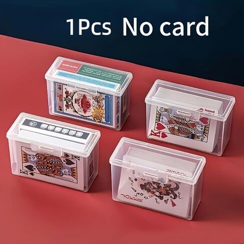 Transparent Plastic Playing Card Storage Box, Durable Organizer Case for Poker, Magic Cards, Lightweight in Saudi Arabia