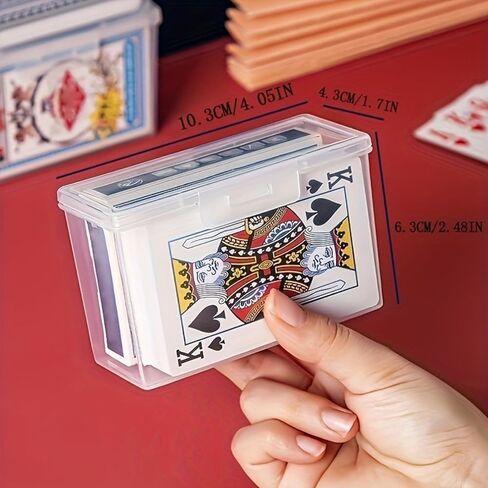Transparent Plastic Playing Card Storage Box, Durable Organizer Case for Poker, Magic Cards, Lightweight in Saudi Arabia