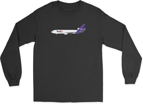 تي شيرت FedEx Mcdonnell Douglas DC-10 للجنسين بأكمام طويلة in Kuwait