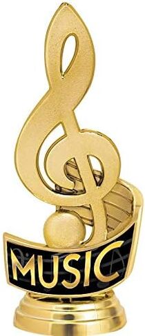 Crown Awards Music Trophy, 14" Gold Cup Treble Clef Musical Trophies, Enter Your Own Engraving Prime in Saudi Arabia