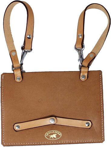 Set of 2 Handmade Brown Leather Livestock Horse Show Exhibitor Number Holder 33RS03BR in Saudi Arabia