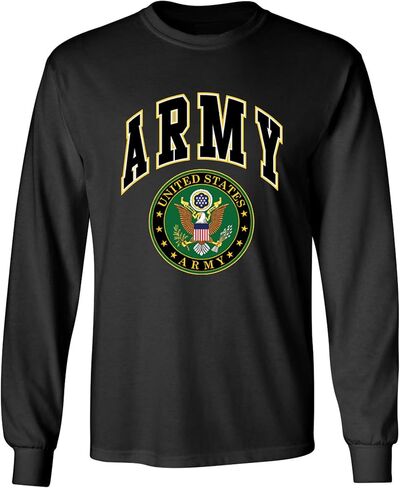 United States Army Long Sleeve T-Shirt Army Crest Patriotic Clothing in Saudi Arabia