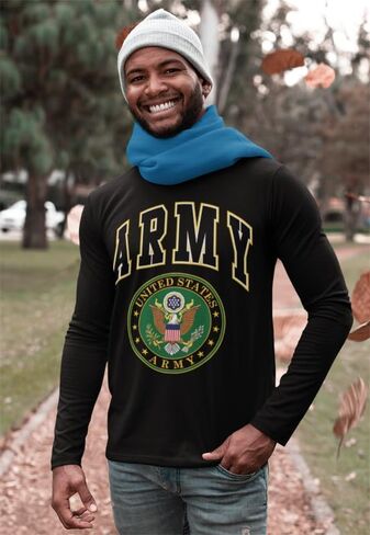United States Army Long Sleeve T-Shirt Army Crest Patriotic Clothing in Saudi Arabia