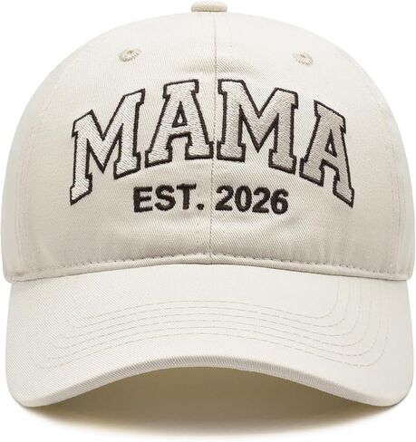 قبعة Mama EST 2026، هدايا عيد ميلاد الأم للأم الجديدة، قبعة بيسبول ماما مطرزة قابلة للتعديل للنساء in Kuwait