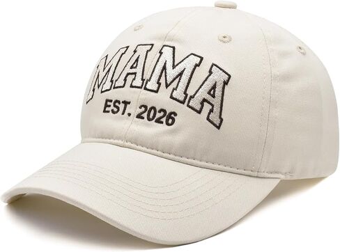 قبعة Mama EST 2026، هدايا عيد ميلاد الأم للأم الجديدة، قبعة بيسبول ماما مطرزة قابلة للتعديل للنساء in Kuwait
