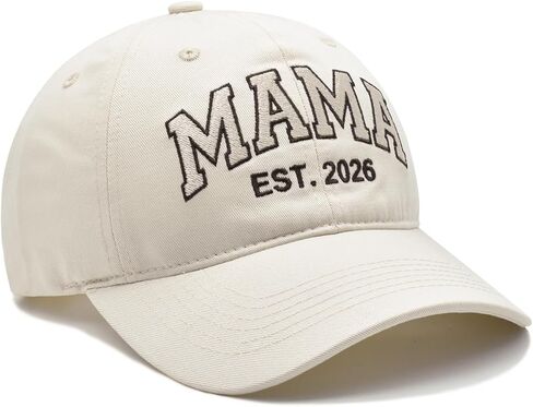 قبعة Mama EST 2026، هدايا عيد ميلاد الأم للأم الجديدة، قبعة بيسبول ماما مطرزة قابلة للتعديل للنساء in Kuwait
