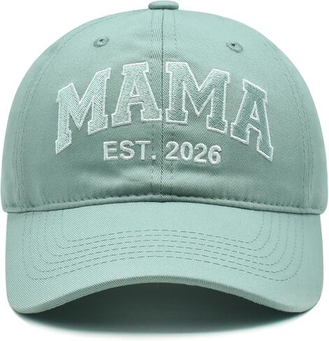 Mama EST 2026 Hat, Mother's Day Birthday Gifts for New Mom, Adjustable Embroidered Mama Baseball Cap for Women in Saudi Arabia