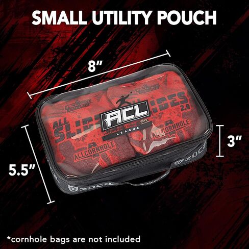ZÜCA Cornhole ACL Pro and Sport Pouch - Cornhole Bag Utility Pouch - Fits 4 Cornhole Bean Bags - Durable Ballistic Nylon with Clear Vinyl Lining - Fit Handles of Cornhole Bag Carry Case in Saudi Arabia