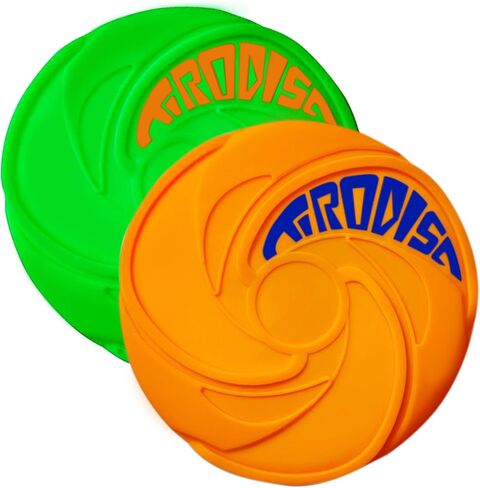 AMAZING TOYZ Tirodisc Frisbee 2-Pack- 20cm Easy Catch Foldable Pocket Flying Disc, Soft Silicone for Kids/Adults Beginner, Waterproof Beach Pool Outdoor Gift Age3+ in Saudi Arabia
