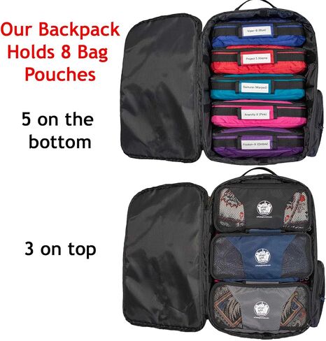 Cornhole Bag Pouch (Red Color) | Carry Case for 1 Set of 4 Cornhole Bags - Reusable Label - Mesh Ventilation in Saudi Arabia