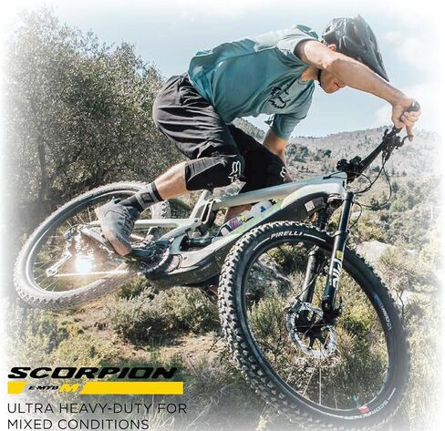Pirelli Scorpion E-MTB M Red Color Edition Mountain Bicycle Tire 27.5x2.6 - Tubeless High-Performance Tear-Resistant E-MTB Tire for XC Racing, Trail & Enduro Riding in Saudi Arabia