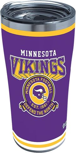 Tervis Traveler NFL Minnesota Vikings - Vintage Triple Walled Insulated Tumbler Travel Cup Keeps Drinks Cold & Hot, 20oz, Stainless Steel in Saudi Arabia