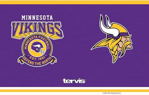 Tervis Traveler NFL Minnesota Vikings - Vintage Triple Walled Insulated Tumbler Travel Cup Keeps Drinks Cold & Hot, 20oz, Stainless Steel in Saudi Arabia