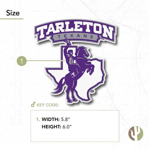 Desert Cactus Tarleton State University TSU Texans Bleed Purple Vinyl Decal Laptop Water Bottle Car Scrapbook Sticker (IND 00033A) in Saudi Arabia