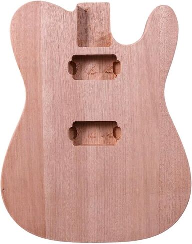 Unfinished Guitar Body TL-Style- Solid Mahogany with Flame Maple Veneer, H-H Pickup Routing, Repair/Replacement for Guitar Building Project in Saudi Arabia