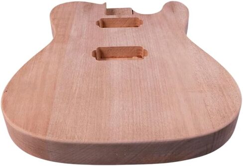 Unfinished Guitar Body TL-Style- Solid Mahogany with Flame Maple Veneer, H-H Pickup Routing, Repair/Replacement for Guitar Building Project in Saudi Arabia