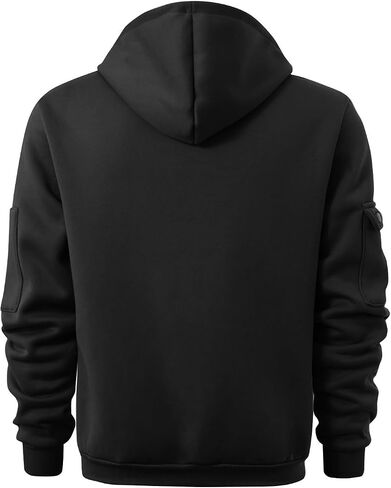 Hoodies for Men, Quarter Zip Pullover Tactical Sweatshirt Vintage Long Sleeve 1/4 Zipper Casual Fashion Hoodie With Pockets in Saudi Arabia