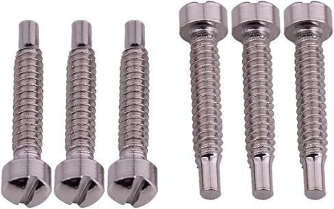 6Pcs M3×21mm Coarse Thread Dual Coil Humbucker Pickups Pole Screws Set Electric Guitar Accessories (Black) in Kuwait