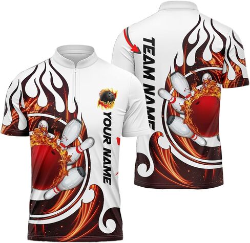 DILYPOD Personalized 3D Bowling Jersey, Custom Bowlings Polo Shirt, Men's Bowlings Shirt, Team Gifts in Saudi Arabia