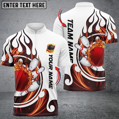 DILYPOD Personalized 3D Bowling Jersey, Custom Bowlings Polo Shirt, Men's Bowlings Shirt, Team Gifts in Saudi Arabia
