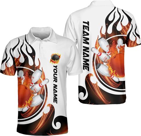 DILYPOD Personalized 3D Bowling Jersey, Custom Bowlings Polo Shirt, Men's Bowlings Shirt, Team Gifts in Saudi Arabia