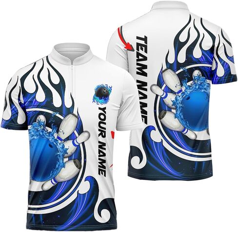 DILYPOD Personalized 3D Bowling Jersey, Custom Bowlings Polo Shirt, Men's Bowlings Shirt, Team Gifts in Saudi Arabia