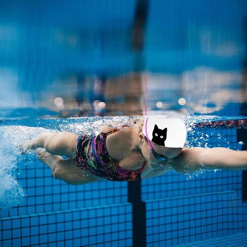 2 Pcs Silicone Swim Caps for Women Swimming Caps with Cartoon Pattern for Long Short Hair Men Adults,Waterproof Non-Slip Comfy Bathing Cap Swim Hat to Keep Hair Dry(2 Styles) in Saudi Arabia