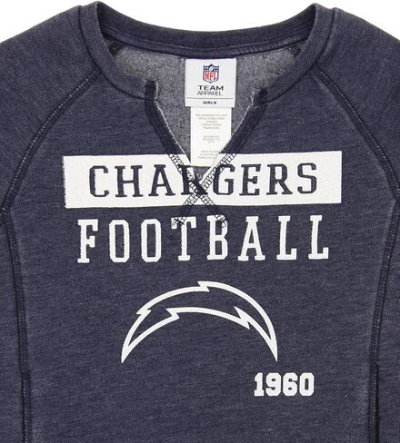 Outerstuff NFL Big Girls Youth Vintage Burnout Fleece Sweatshirt، Los Angeles Chargers، كبير 10-12 in Saudi Arabia