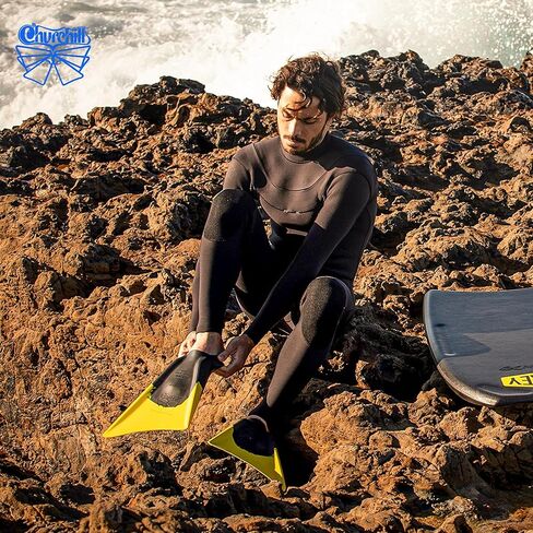 Swim Fins Churchill® Makapuu® Malaysian or Gum Rubber. Patented Design for Swimming Fin Propulsion, Diving, Surfing, Bodyboarding, Unisex. in Saudi Arabia