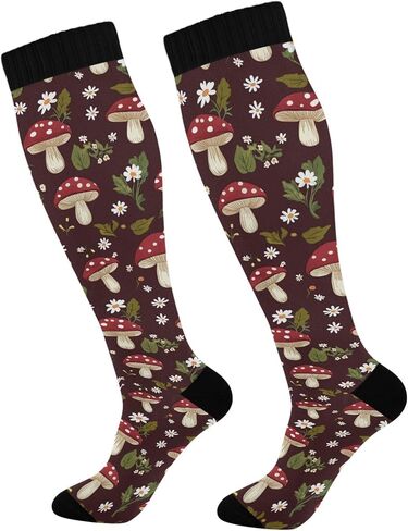 Wusikd Heartbeat Rhythm Compression Socks for Women and Men Circulation Red Long Socks for Athletic Running 1 in Saudi Arabia