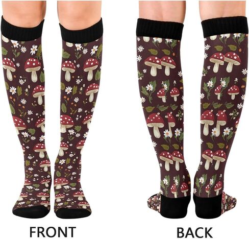Wusikd Heartbeat Rhythm Compression Socks for Women and Men Circulation Red Long Socks for Athletic Running 1 in Saudi Arabia