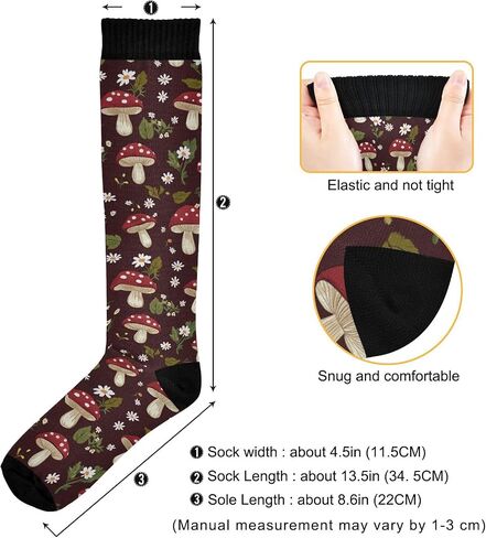 Wusikd Heartbeat Rhythm Compression Socks for Women and Men Circulation Red Long Socks for Athletic Running 1 in Saudi Arabia