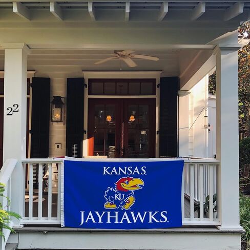 Desert Cactus The University of Kansas TUK Flag - 3 x 5 Feet Jayhawks Banner, Indoor/Outdoor Durable Fabric, 100% Polyester Design (Style B) in Saudi Arabia