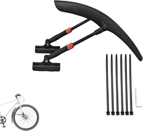Adjustable Bike Fenders 700C with Light Bicycle Cycling Tire Front/Rear Mud Guards for Lightweight Mountain Road Bike (Front) in Saudi Arabia