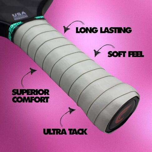 PROtack Premium Pickleball Overgrips - #1 Pickleball Overgrips Trusted by TOP pros - Ultra Tack, Superior Comfort, Long Lasting, Soft Feel in Saudi Arabia