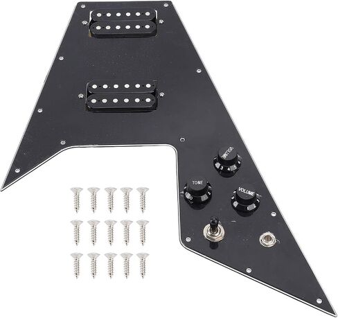 مجموعة Pickguard المحملة على الجسر، تكوين HH للجيتار الطائر على شكل V مع ملف منفصل، هامبوكر صغير، مغناطيس سيراميك in Saudi Arabia