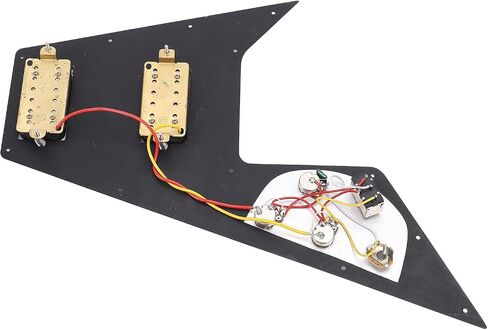 مجموعة Pickguard المحملة على الجسر، تكوين HH للجيتار الطائر على شكل V مع ملف منفصل، هامبوكر صغير، مغناطيس سيراميك in Saudi Arabia