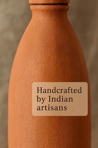 Clay Water Bottle for Drinking – Handmade Terracotta Earthen Bottle | Natural Mitti Water Bottle | Eco-Friendly, BPA-Free, Chemical-Free, Reusable Water Container in Saudi Arabia