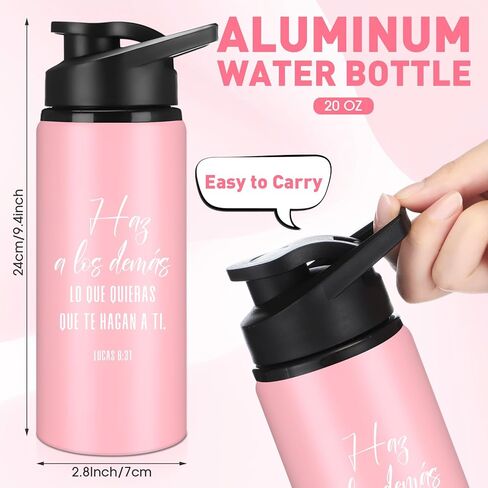 12 Pieces Christmas Christian Religious Aluminum Water Bottles Bulk Snap Lids 20oz Multicolor Outdoor Leakproof Reusable Water Bottles for Travel Camping Hiking Fishing (Morandi Colors) in Saudi Arabia