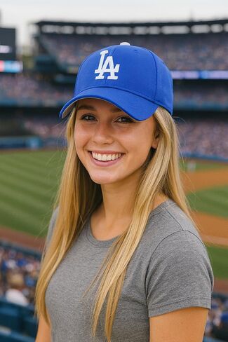 Officially Licensed Los Angeles Baseball Blue/White LA Sports Hat Classic Primary Home Team Logo Adjustable Embroidered Structured MVP Ball Cap in Saudi Arabia