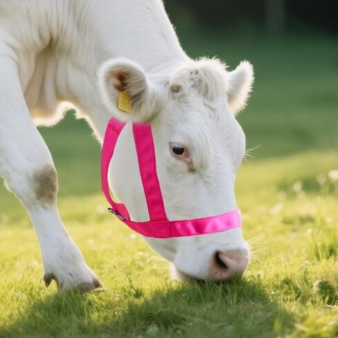perixir Cow Halter Cattle Halters Calf Halter with Leading Rope，Adjustable Nylon Livestock Cattle Halter，for Miniature Horse Donkey Goat Foal in Saudi Arabia