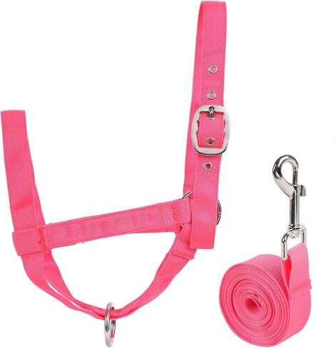 perixir Cow Halter Cattle Halters Calf Halter with Leading Rope，Adjustable Nylon Livestock Cattle Halter，for Miniature Horse Donkey Goat Foal in Saudi Arabia