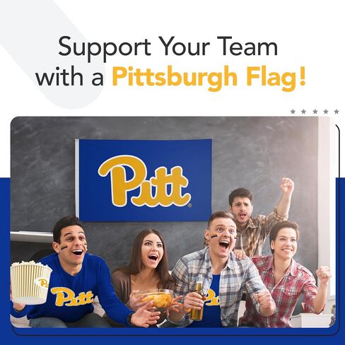 علم مطبوع من Pittsburgh Panthers College Sports - مرخص من الرابطة الوطنية لرياضة الجامعات - نايلون - لافتة مدرسية (أزرق داكن) (3 × 5 بوصات) in Kuwait