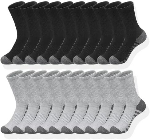 Long Socks for Men, Suitable for Sports and Leisure, Breathable and Comfortable (10 Pairs) in Saudi Arabia
